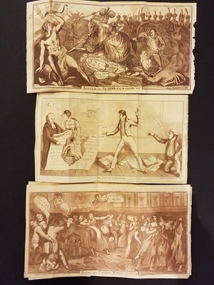 Lot 530 - The Satirist. A collection of nineteen caricatures, early 19th century