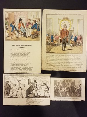 Lot 530 - The Satirist. A collection of nineteen caricatures, early 19th century