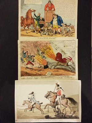 Lot 530 - The Satirist. A collection of nineteen caricatures, early 19th century