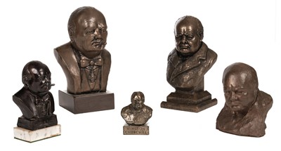 Lot 393 - Churchill (Winston Spencer). A collection of bronzed busts