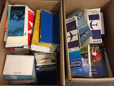 Lot 109 - Timetables. A large collection of aviation timetables British Airways etc