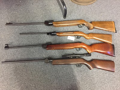 Lot 180 - Air Rifles. A Webley Vulcan .22 air rifle and others