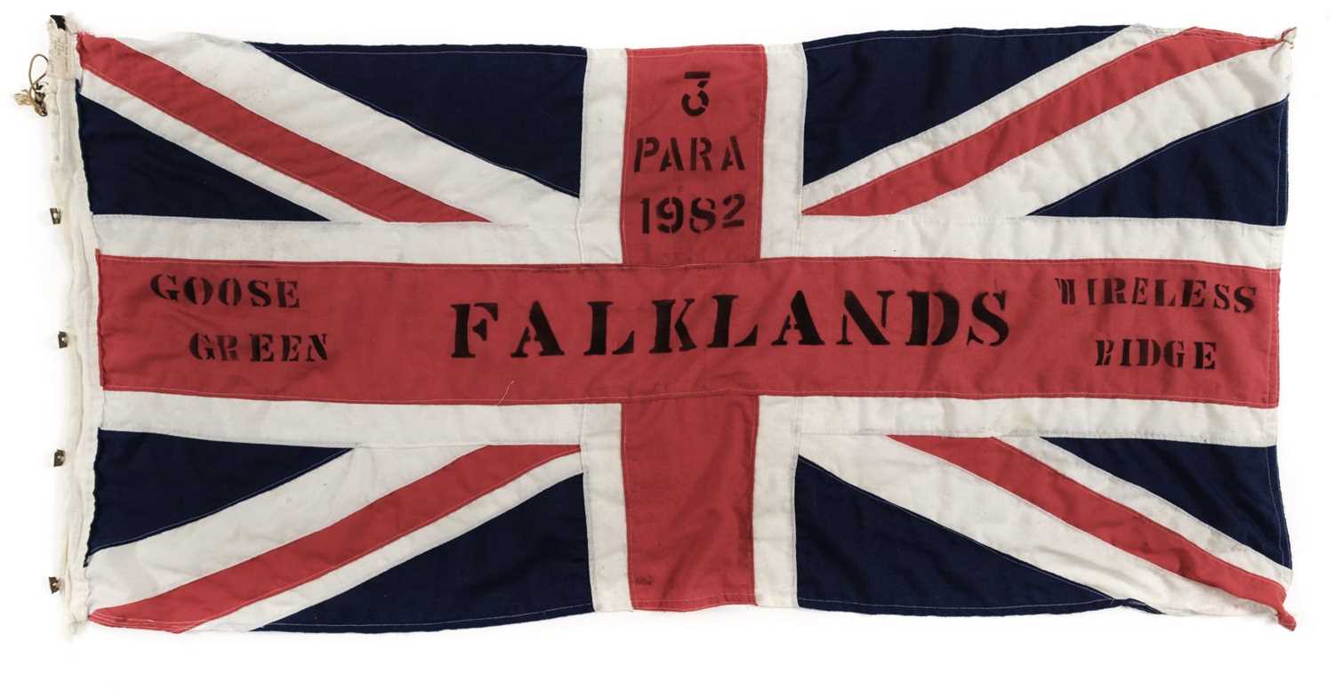 Lot 217 - Falklands War. A British Flag of 3 Para 1982