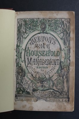 Lot 354 - Beeton (Mrs. Isabella). The Book of Household Management, 1st ed., 1861