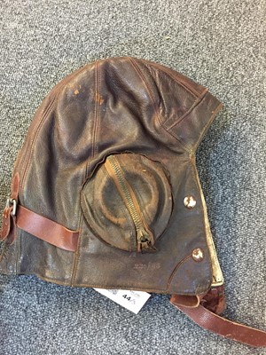 Lot 44 - Flying Helmets. A WWII B Type flying helmet and others
