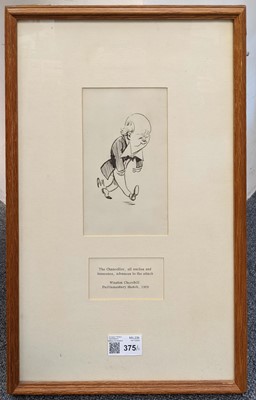 Lot 375 - Poy (Percy Fearon, 1874-1948). Winston Churchill Parliamentary Sketch, 1928