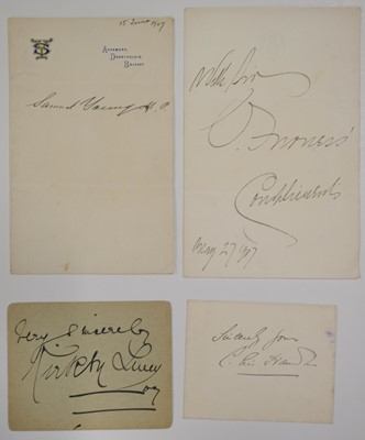 Lot 367 - Churchill (Winston Spencer, 1874-1965). Autograph Signature, 'Winston S. Churchill', circa 1900