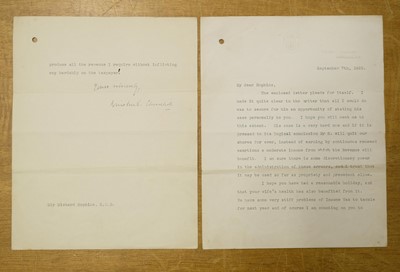 Lot 368 - Churchill (Winston Spencer). Typed Letter Signed, 'Winston S. Churchill', 7 September 1925