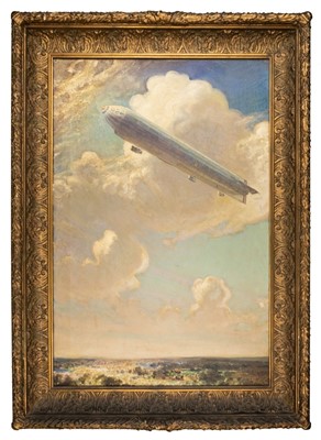 Lot 314 - Cooper (Alfred Egerton, 1883-1974). The R26 Airship over Norfolk, c. 1918, oil on canvas