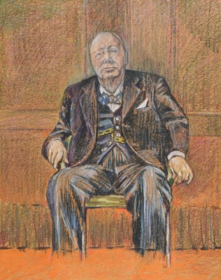 Lot 374 - Sutherland (Graham, 1903-1980, after). Portrait copy of Winston Churchill, circa 1970s
