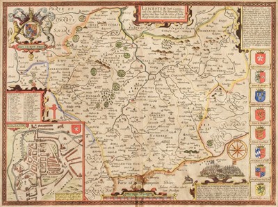 Lot 168 - Leicestershire. Speed (John), Leicester both Countye and Citie described...,  circa 1627