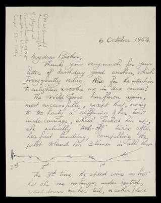 Lot 326 - Wallis (Barnes Neville, 1887-1979). Autograph Letter Signed, 'Daddy', 6 October 1953