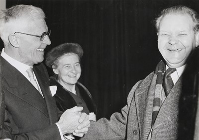 Lot 330 - Wallis (Barnes Neville, 1887-1979). A vintage photograph of Barnes Wallis, 26 September 1957