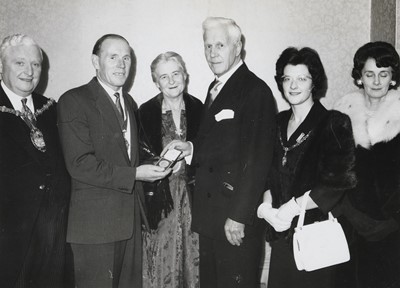 Lot 330 - Wallis (Barnes Neville, 1887-1979). A vintage photograph of Barnes Wallis, 26 September 1957