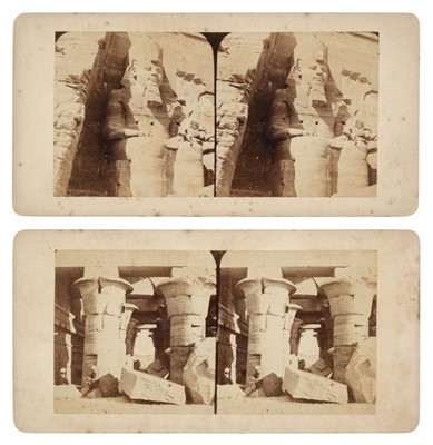 Lot 138 - Egypt. A group of 70 albumen print stereoviews of Egypt by Francis Frith, c. 1860s