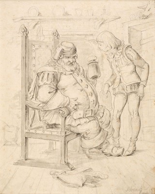Lot 728 - Harnisch (Albert E., 1843–after 1913). Falstaff and his Page, 1872