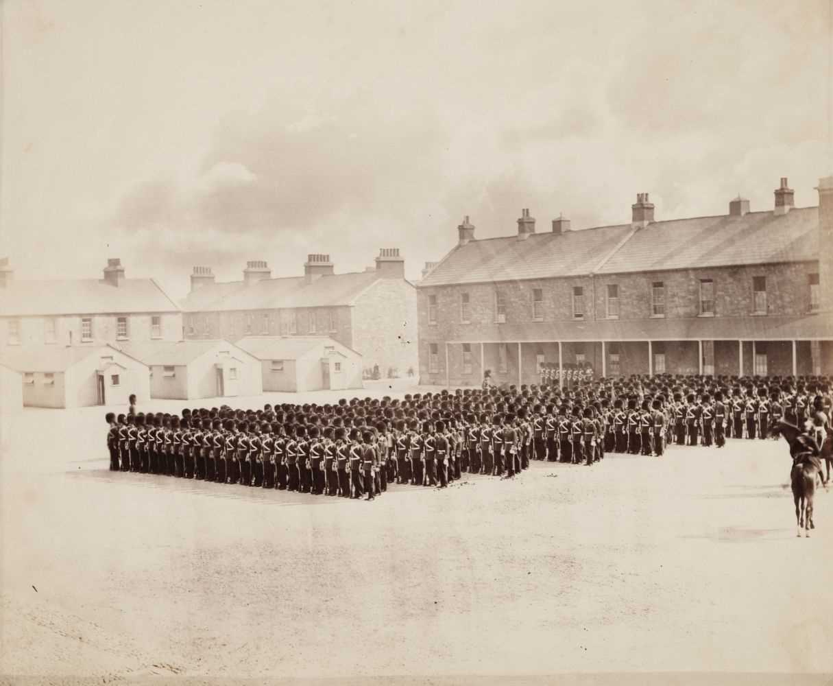 Lot 10 - Attributed to Roger Fenton (1816-1869). Military Parade, with an officer on horseback