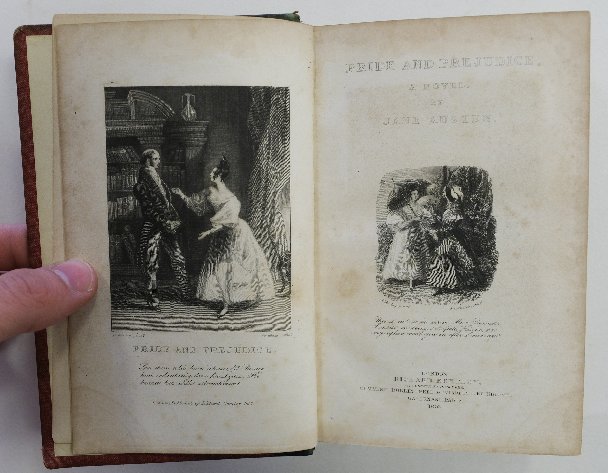 Lot 490 - Austen (Jane). Pride and Prejudice, A Novel,