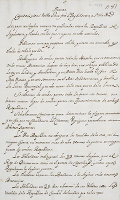 Lot 316 - First Anglo-Dutch War. Manuscript précis in Spanish and Italian of the Treaty of Westminster