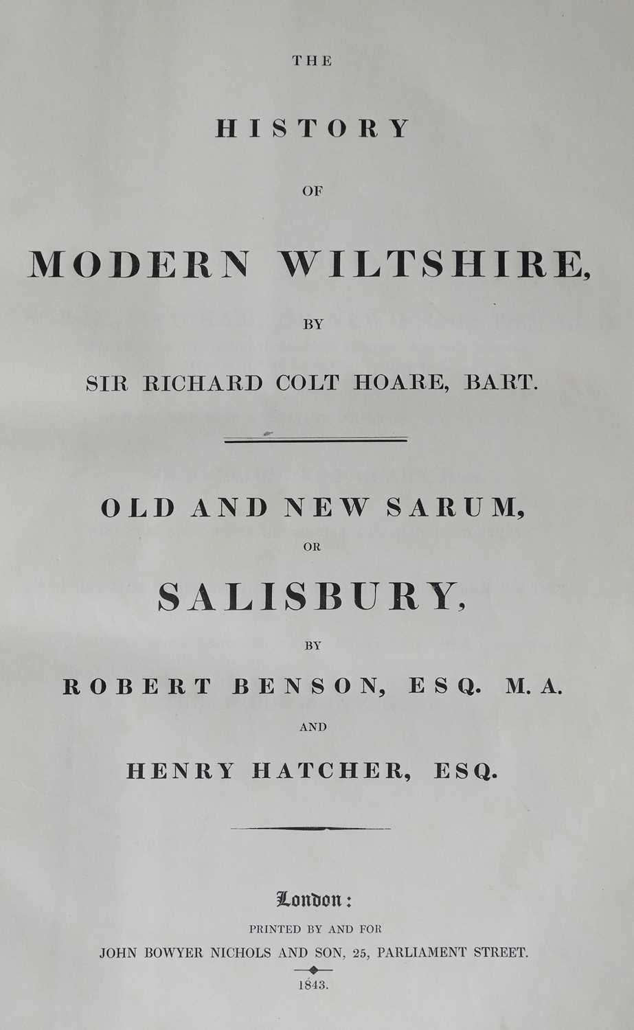 Lot 137 - Hoare (Richard Colt). The History of Modern Wiltshire, 14 volumes in 11, 1822-1844