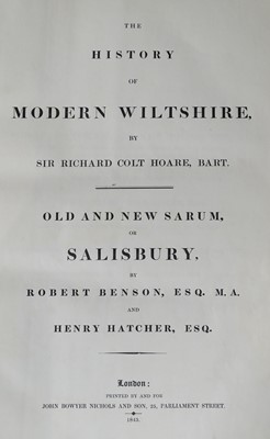 Lot 48 - Hoare (Richard Colt). The History of Modern Wiltshire, 14 volumes in 11, 1822-1844