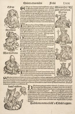 Lot 212 - Nuremberg Chronicle. Single leaf (folio 69) from the Liber Chronicarum, 1493