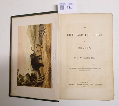 Lot 43 - Baker (Samuel W.). The Rifle and the Hound in Ceylon, 1st edition, 1854, & 9 others on Sri Lanka