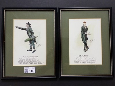 Lot 497 - Dickens (Charles). A series of six watercolours