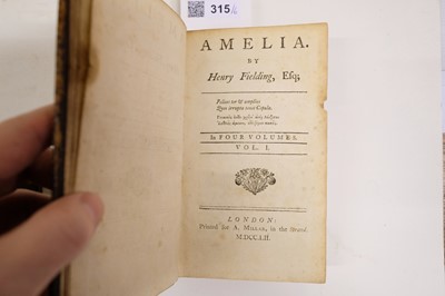Lot 315 - Fielding (Henry). Amelia, 4 volumes, 1st edition, London: A. Millar, 1752