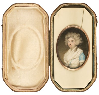 Lot 360 - Avarne (Charlotte, 1749-1826, attributed to). Portrait of a lady set into an ivory box