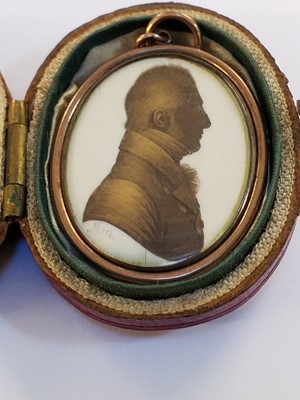 Lot 399 - Miers (John, 1756-1821). Silhouette miniature portrait of a gentleman