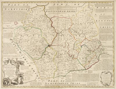 Lot 166 - Leicestershire. Bowen (E.), An Accurate Map of the Counties of Leicester and Rutland, 1765