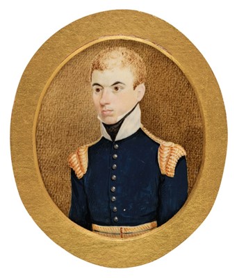 Lot 375 - English School. Portrait of an Officer of the Light Dragoons, early 19th century