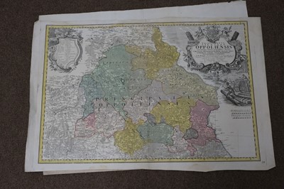 Lot 192 - Silesia. Homann (J. B. heirs of), Principatus Silesiae Oppoliensis..., circa 1750