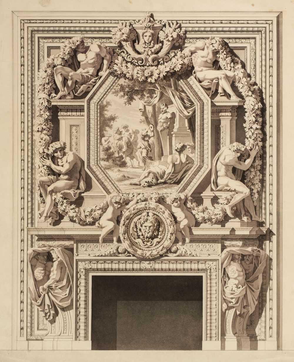 Lot 321 - Italian School. Design for a chimneypiece, circa 1820