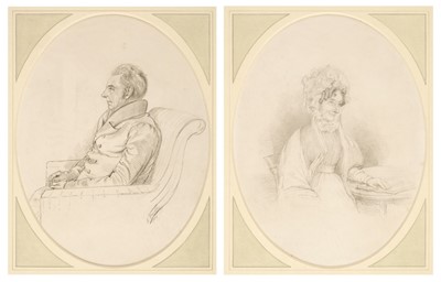 Lot 506 - Yardley (C., early 19th century). A pair of oval pencil portraits, 1834