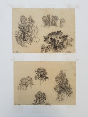 Lot 472 - Fantin-Latour (Henri, 1836-1904). A pair of tree studies