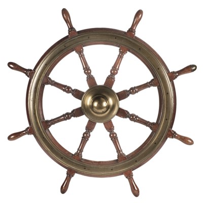 Lot 128 - Ship's Wheel. An early 20th century ship's wheel