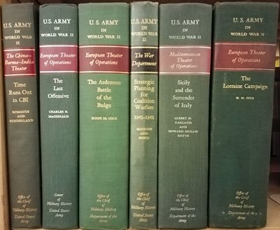 Lot 281 - United States Army in World War II. 21 volumes, circa 1950-83
