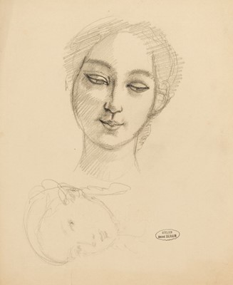 Lot 626 - Derain (André, 1880-1954). Two studies of the head of a young woman