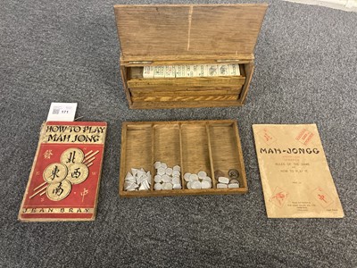 Lot 171 - Mahjong. A 1920s Chinese mahjong set