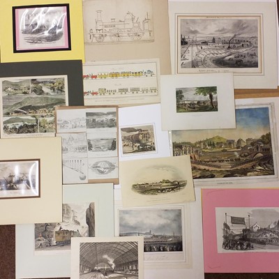 Lot 228 - Railways. A collection of 54 prints and engravings, 19th century