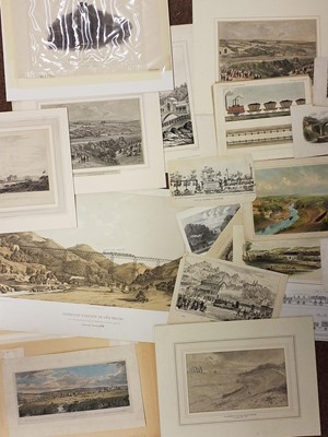 Lot 228 - Railways. A collection of 54 prints and engravings, 19th century