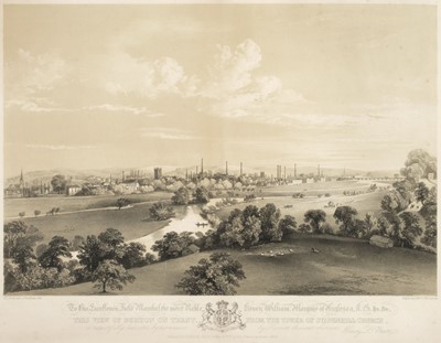 Lot 251 - Burton on Trent. Needham (J. lithographer), View of Burton on Trent, 1853