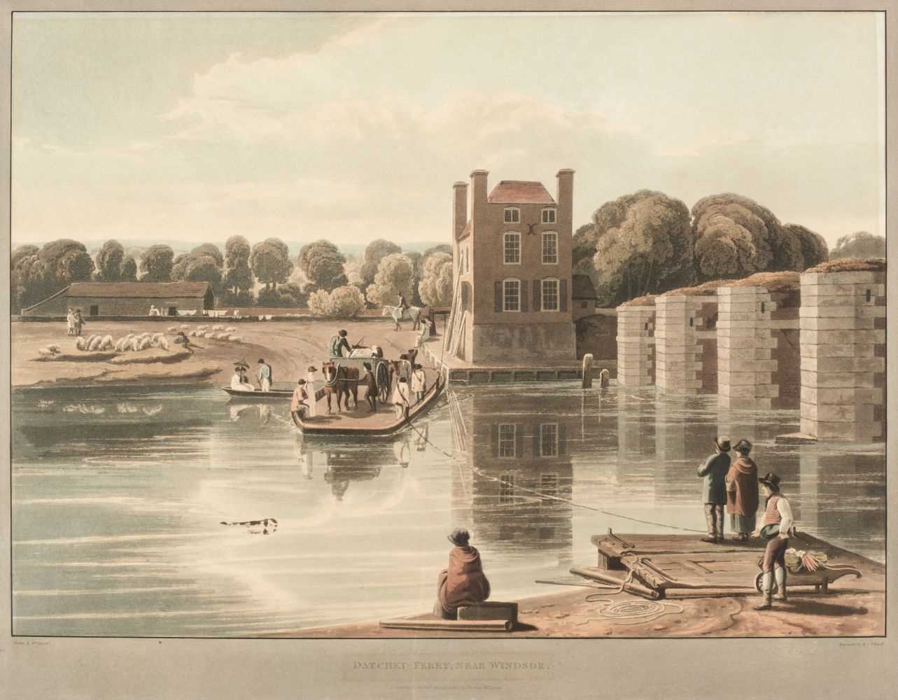 Lot 265 - Havell (Robert). Four prints from 'Picturesque Views of the River Thames', 1818