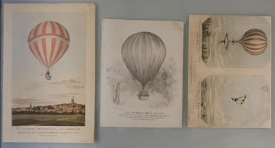Lot 245 - Ballooning. A collection of 21 prints and engravings, mostly 19th century