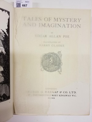 Lot 667 - Clarke (Harry, illustrator). Tales of Mystery and Imagination, by Edgar Allan Poe