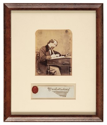 Lot 556 - Dickens (Charles, 1812-1870). Autograph Signature (‘Charles Dickens’) in brown ink, no date