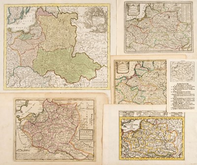 Lot 171 - Poland. A collection of ten maps, 18th century