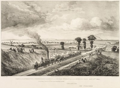 Lot 247 - Baynes (T. M. after). Pair of Views of Canterbury and Whitstable Railway Opening Day, 1830